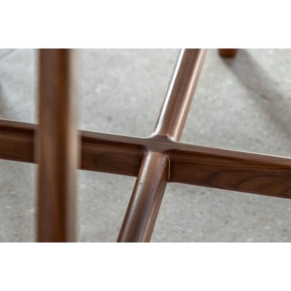 Gallery Direct Madrid Walnut Round Dining Table Set & x4 Dining Chairs