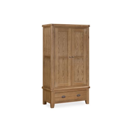 Tewkesbury Smoked Oak Double Wardrobe