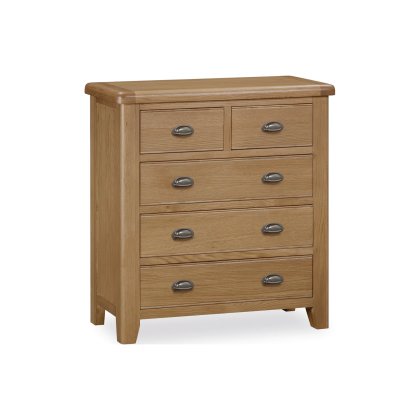 Tewkesbury Smoked Oak 5 Drawer Chest of Drawers
