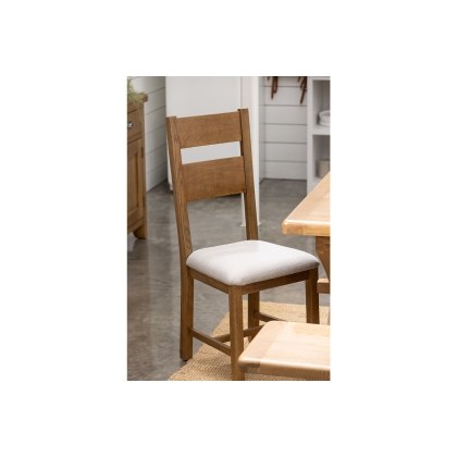 Tewkesbury Smoked Oak Upholstered Slat Back Dining Chair (Pair) Tewkesbury Smoked Oak Upholstered Slat Back Dining Chair (Pair)
