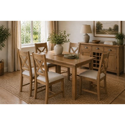 Tewkesbury Smoked Oak 130-180cm Extending Dining Table