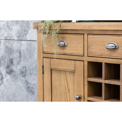 Tewkesbury Smoked Oak Wide Sideboard