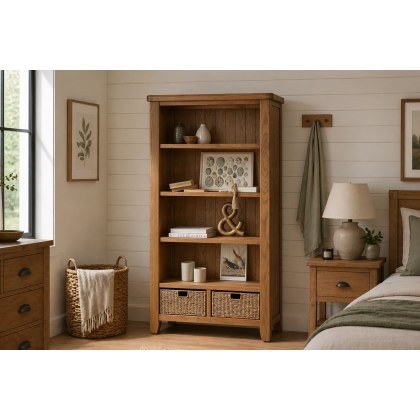 Tewkesbury Smoked Oak Large Bookcase