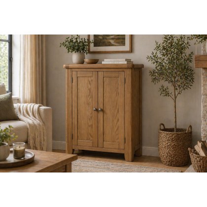Tewkesbury Smoked Oak Shoe Cupboard