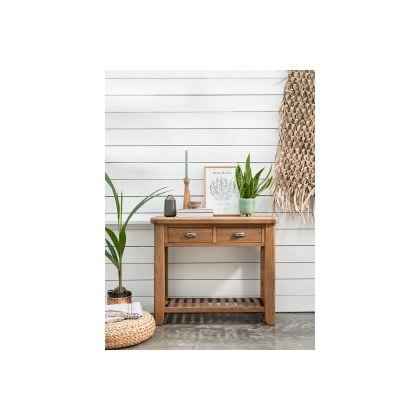Tewkesbury Smoked Oak Console Table