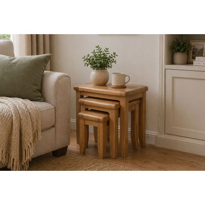 Tewkesbury Smoked Oak Nest of Tables