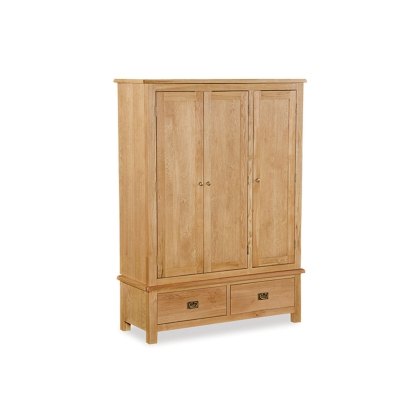 Salisbury Lite Oak Triple Wardrobe