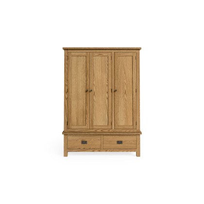 Salisbury Lite Oak Triple Wardrobe