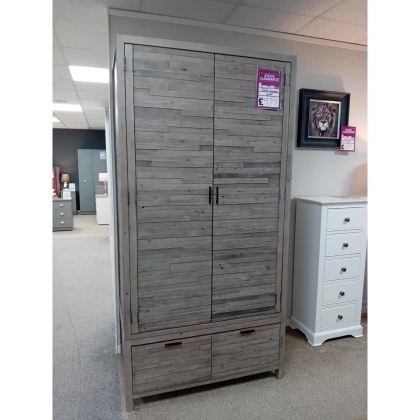 Ex-Display St Austell - Tuscan Springs Reclaimed Wood Double Wardrobe