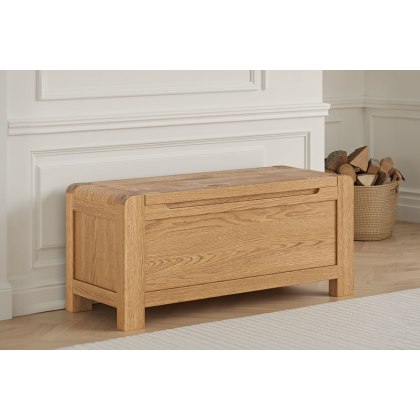 Bergen Solid Oak Blanket Box