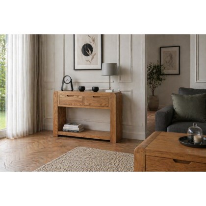 Bergen Oak Console Table