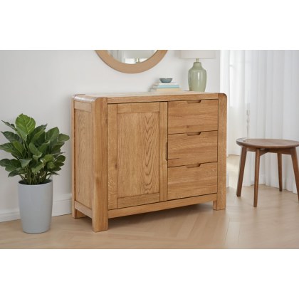 Bergen Solid Oak Small Sideboard Bergen Solid Oak Small Sideboard