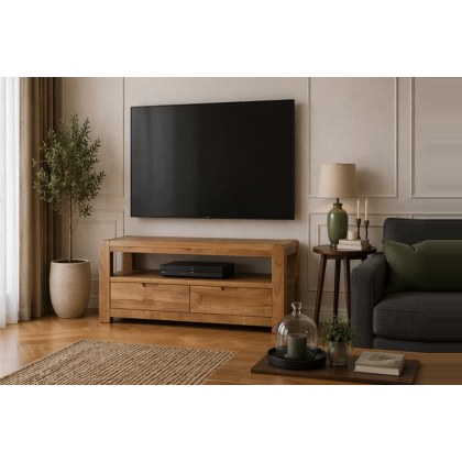 Bergen Oak 110cm Small TV Unit