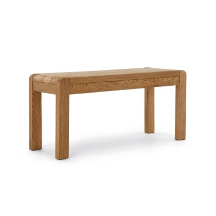 Bergen Solid Oak 110cm Small Bench