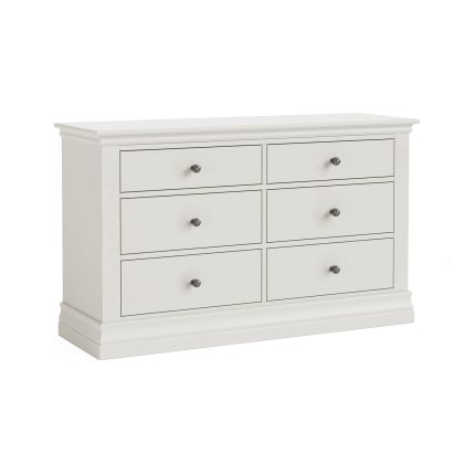 Bordeaux Painted Cotton 6 Drawer Chest Of Drawers