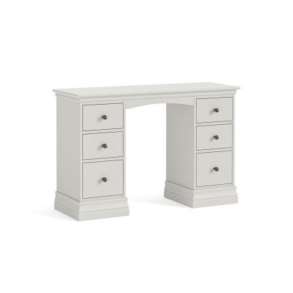 Bordeaux Painted Cotton Double Pedestral Dressing Table