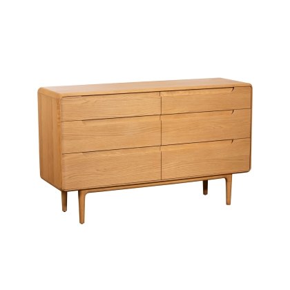 G Plan Winchester Retro Oak 6 Drawer Wide Chest Of Drawers
