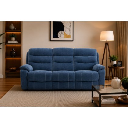 Halo Tech Fabric 3 Seater Power Head Tilt Recliner Sofa Halo Tech Fabric 3 Seater Power Head Tilt Recliner Sofa