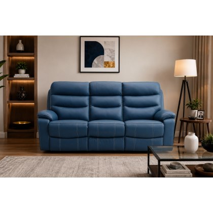Halo Tech Leather 3 Seater Power Head Tilt Recliner Sofa Halo Tech Leather 3 Seater Power Head Tilt Recliner Sofa