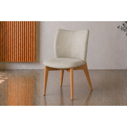 Spencer PU Leather Dining Chair in Misty Grey