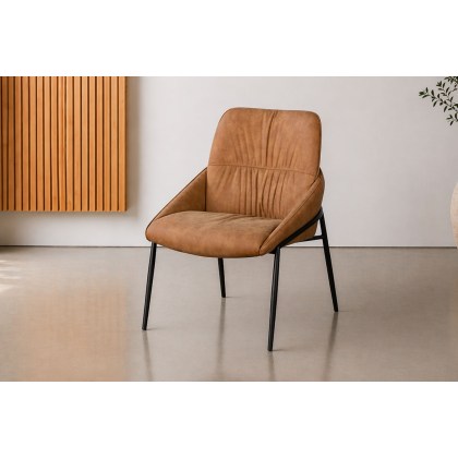 Jackson PU Leather Dining Chair in Tan