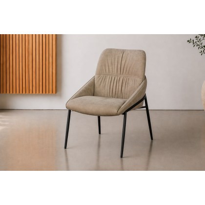 Jackson PU Leather Dining Chair in Taupe