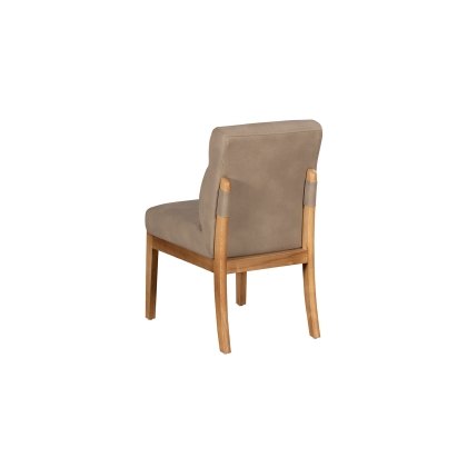 Alfie Relaxed PU Leather Dining Chair in Taupe (Pair) Alfie Relaxed PU Leather Dining Chair in Taupe (Pair)