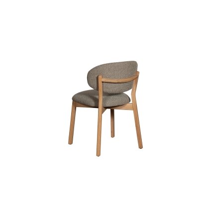 Leo Curved Back Fabric Dining Chair in Grey (Pair) Leo Curved Back Fabric Dining Chair in Grey (Pair)