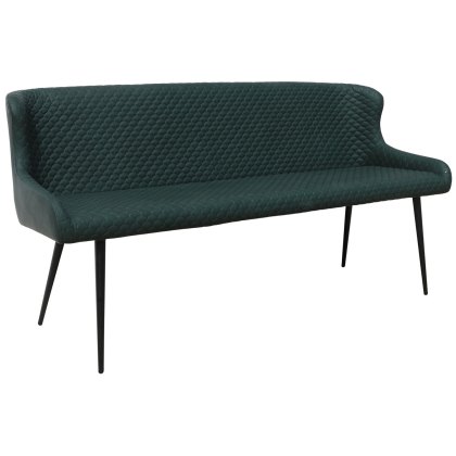 Heron Industrial Bench in Bottle Green PU Heron Industrial Bench in Bottle Green PU