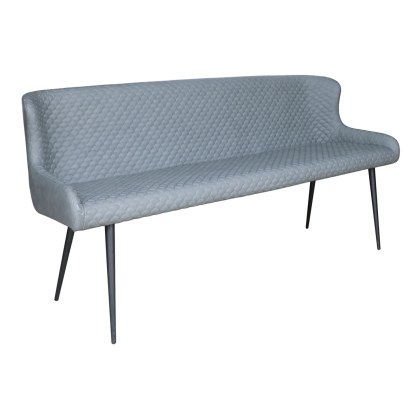 Heron Industrial Bench in Slate Grey PU Heron Industrial Bench in Slate Grey PU