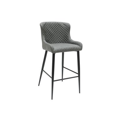 Heron Industrial Bar Stool in Slate Grey PU Heron Industrial Bar Stool in Slate Grey PU