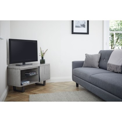 Brooklyn Grey Oak Corner 90cm TV Media Unit