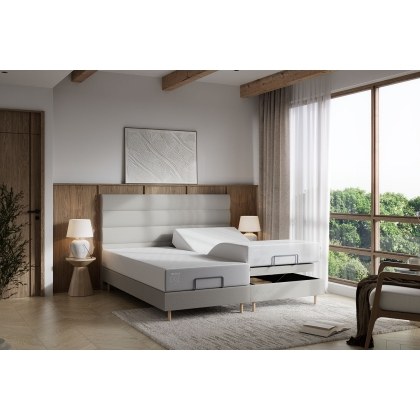 TEMPUR Form Spring Adjustable Bed with Horizontal Headboard TEMPUR Form Spring Adjustable Bed with Horizontal Headboard