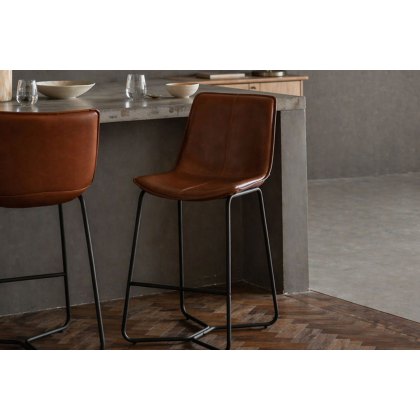 Gallery Direct Set of 2 Hawking Bar Stool in Brown