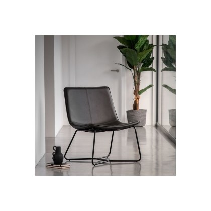 Gallery Direct Hawking Lounge Chair in Charcoal