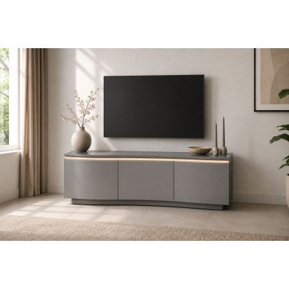 New Vida Living Lazzaro TV Cabinet with LED Lights New Vida Living Lazzaro TV Cabinet with LED Lights