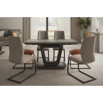 New Vida Living Lazzaro Gloss Small 120-160cm Extending Dining Table New Vida Living Lazzaro Gloss Small 120-160cm Extending Dining Table