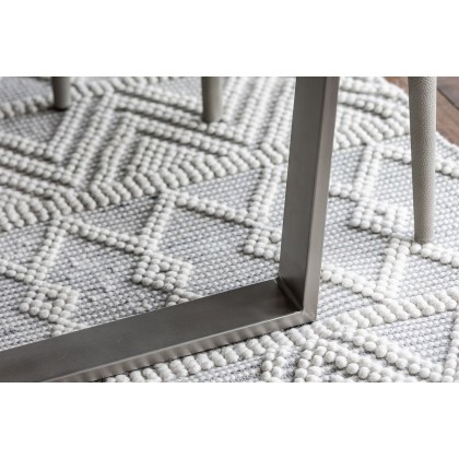 Petra Industrial 200cm Dining Table Set & 4 Maya Light Grey Chairs Petra Industrial 200cm Dining Table Set & 4 Maya Light Grey Chairs