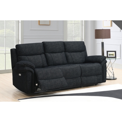 Harrow 3 Seater Sofa Electric Recliner in Black Harrow 3 Seater Sofa Electric Recliner in Black