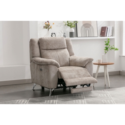 Monroe Fabric Recliner Chair in Fossil