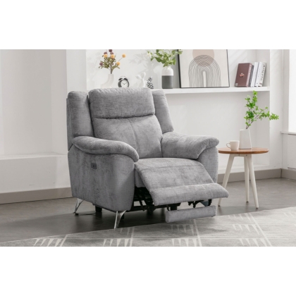 Monroe Fabric Recliner Chair in Ash