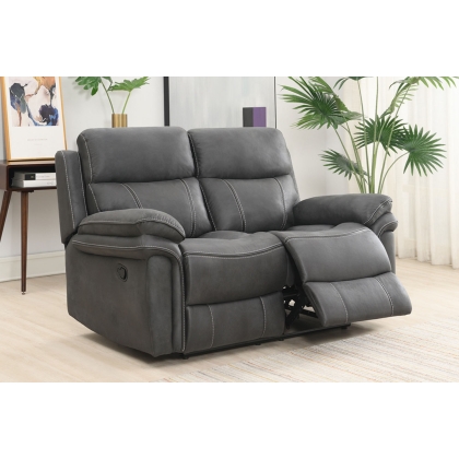 Richmond Fabric 2 Seater Recliner Sofa in Charcoal Grey Richmond Fabric 2 Seater Recliner Sofa in Charcoal Grey