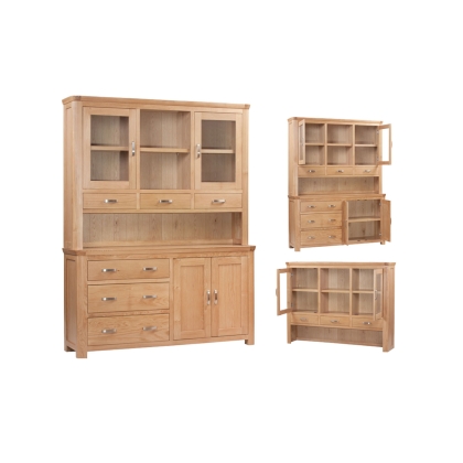 Treviso Oak Large Buffet Hutch Sideboard Treviso Oak Large Buffet Hutch Sideboard