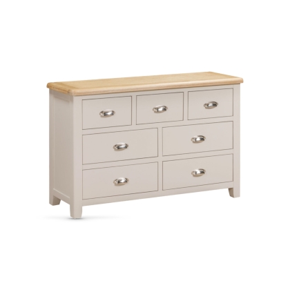 Windermere Painted Oyster Grey Oak 3 over 4 Chest of Drawers