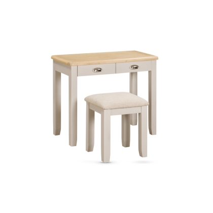 Windermere Painted Oyster Grey Oak Dressing Table & Stool