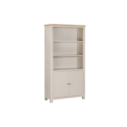Windermere Painted Oyster Grey Oak Tall Wide Bookcase Windermere Painted Oyster Grey Oak Tall Wide Bookcase