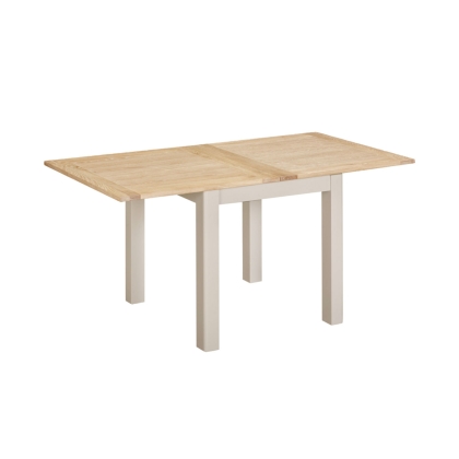 Windermere Painted Oyster Grey Oak 85-170cm Square Ext Dining Table Set + 6 Chairs