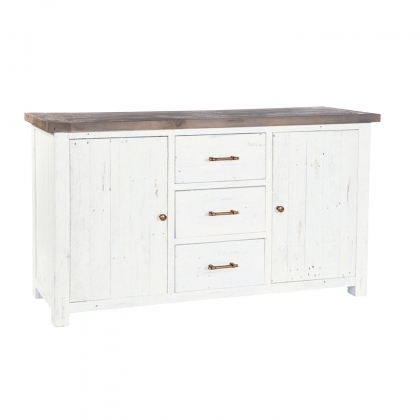 Purbeck Reclaimed Wood Painted Large Sideboard
