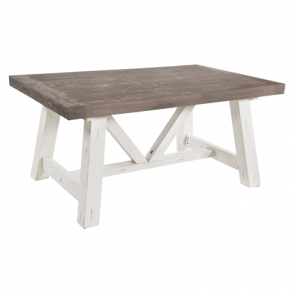 Purbeck Reclaimed Wood Painted Fixed Top Dining Table