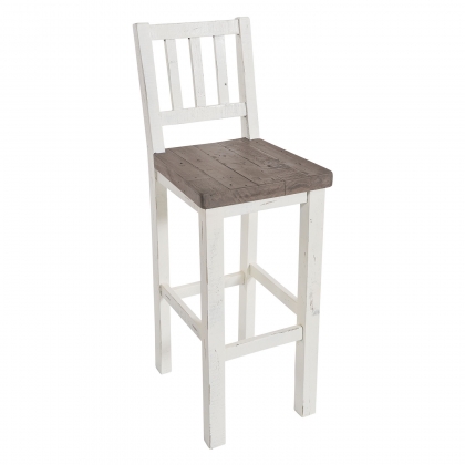 Purbeck Reclaimed Wood Painted Bar Stool